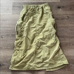 Love Tree Light Olive Cargo Maxi Skirt